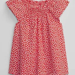 GAP Girls Floral Printed Round Neck A-Line Tops-picture-5