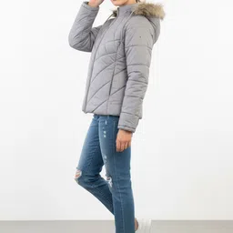 The Roadster Lifestyle Co Hooded Lightweight Puffer Jacket image 1