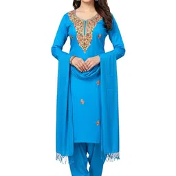 Vrinde Embroidered Unstitched Dress Material-picture-38