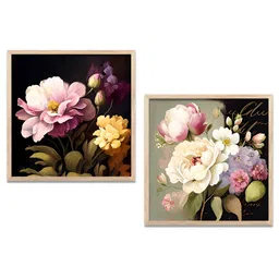 Kotart Brown & Pink 2 Pieces Wooden Floral & Botanical Printed Wall Arts-picture-22