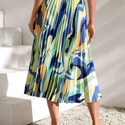 ZWERLON Printed A-Line Midi Skirt image 3