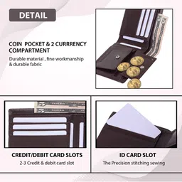 Metronaut Men PU Two Fold Wallet image 2