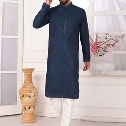 Arihant Rai Sinha Geometric Embroidered Sequinned Pure Silk Straight Kurta With Trousers image 5