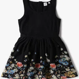 GAP Girls Floral Printed Gathered Pure Cotton Fit and Flare Dress-image-12