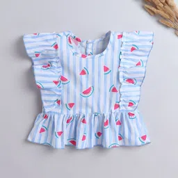 The Magic Wand Girls Conversational Print Peplum Cotton Regular Top-picture-38