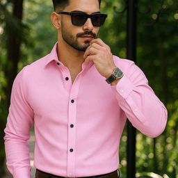MARMIC FAB Men Classic Slim Fit Solid Spread Collar Formal Shirt-picture-10