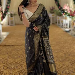 Moda Rapido Ethnic Motifs Zari Art Silk Handloom Banarasi Saree image 2