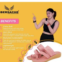 BERSACHE Flatform Peep Toes Heels image 4