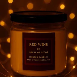 hod Red Wine Scented Candle Pack of 2 | Long-Lasting Aroma | Candle image 2