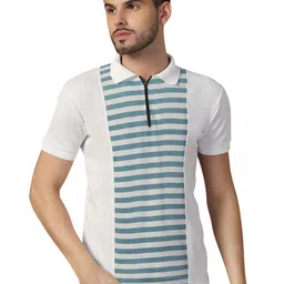 Blisstone Colourblocked Cotton Polo Collar T-shirt-picture-28