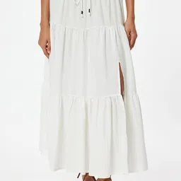 Koton Women Cotton Flared Maxi Skirts-picture-20