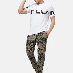 Ajile by Pantaloons Men Camouflage Printed Slim-Fit Track Pants image 4