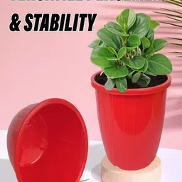 Kuber Industries Red & White 5 Pieces Indoor Planters image 2