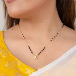 Zeraki Jewels Pack Of 2 Artificial Stones and Beads Mangalsutra image 4