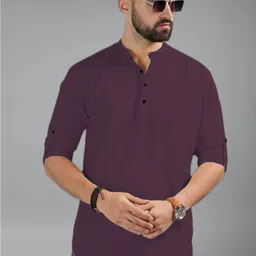 univibe Men Solid Daily Cotton Straight Kurta-picture-33