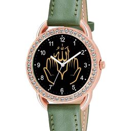 CSAMON Women Embellished Dial Analogue Watch - C23RG Islamic NUM03 Green L_SH-picture-11