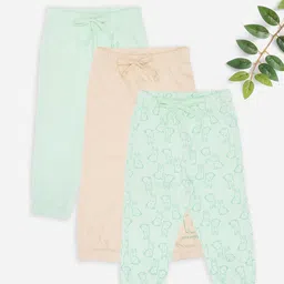 Pantaloons Baby Girls Pack Of 3 Printed Mid-Rise Pure Cotton Joggers-picture-45