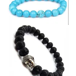 ARDLOR Set Of 2 Artificial Beaded Elasticated Bracelets-image-36