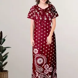PR PINK ROYAL Printed Maxi Nightdress-image-13