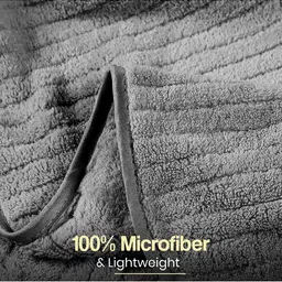 Yellow Weaves Green Striped Microfiber Lightweight 300 GSM Towel Set image 5