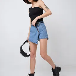 SZN One Shoulder Crop Top image 2