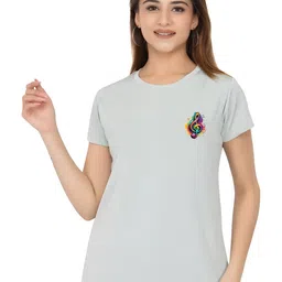 SZN Women Printed Applique T-shirt-picture-29