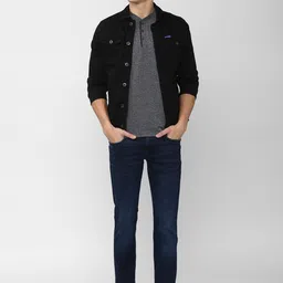 VAN HEUSEN DENIM LABS Men Navy Blue Slim Fit Heavy Fade Jeans image 4