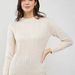 FableStreet Women Cable Knit Pullover-picture-37