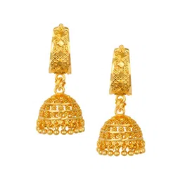 heer collection DIVASTRI 1gm Gold-Plated Cubic Zirconia Stone Studded & Beaded Jewellery Set image 3