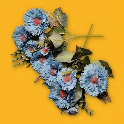 ARTSY Blue 2 Pieces Gerbera Artificial Flower image 1