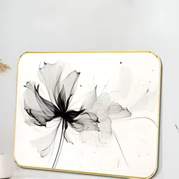 Livin'luxe White & Black Ethereal Smoke Flower Printed Wall Art-picture-29