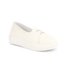 FAUSTO Women Dual Lace Detail with Textured Slip-On Loafers-picture-11