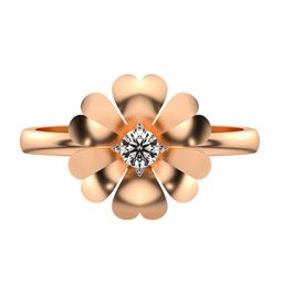 VALANOVA Women Rose Gold Plated Sterling Silver Lab Grown Diamond Ring-picture-2