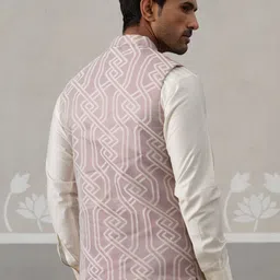 Jompers Embroidered Mandarin Collar Nehru Jacket image 5