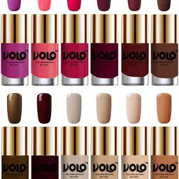 VOLO Set Of 12 High-Shine Long Lasting Non Toxic Professional Nail Polish- 9.9ml Each image 1