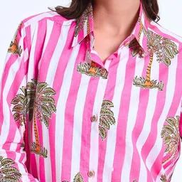 GLSGM Printed Striped Cotton Night Suits. image 2