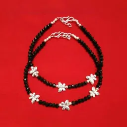 HIGH TRENDZ Silver-Plated Artificial Beaded Anklets-picture-31