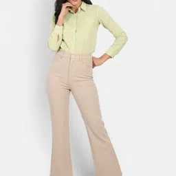 BROADSTAR Women Smart Straight Fit High-Rise Easy Wash Trousers-picture-29