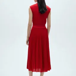 MANGO Accordion Pleats A-Line Midi Dress image 4