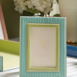 Pure Home and Living Blue & Green Stitched Glass Table Photo Frame-picture-40