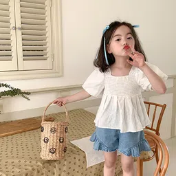 LULU & SKY Puff Sleeve Top image 3