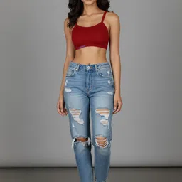 ComfyStyle Pack Of 2 Solid Full Coverage Removable Padding Seamless Workout Bra image 4