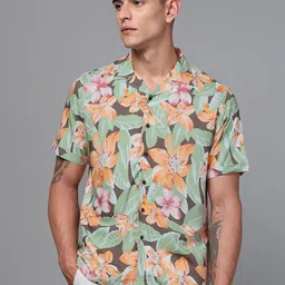 DON VINO Men Cuban Collar Floral Printed Slim Fit Casual Shirt-image-19