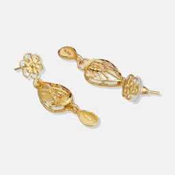 ATIBELLE Gold-Plated Oval-Jaali Shaped Jewellery Set image 3