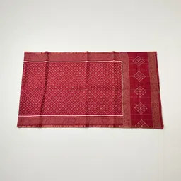 yashvi fab Woven Design Zari Pure Cotton Handloom Block Print Saree image 5