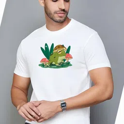 KaamBhari Graphic Printed Round Neck Pure Cotton T-shirt image 2