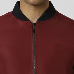 Van Heusen Men Stand Collar Solid Casual Bomber Jacket image 4
