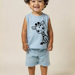 x2o Kids Selection Of 2 Pure Cotton Sleeveless T-shirt And Shorts-picture-42
