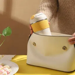 yelona Turmeric Insulated Macaroon Coffee, Tumbler with in-Built Straw and Sip Lid Stainless Steel Coffee Mug image 4