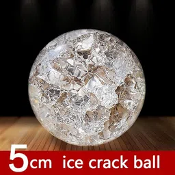 divine creations Water Fountain Spinning Crystal Ball for Indoor Use in Home and Workspace Decorative Showpiece - 5 cm image 2